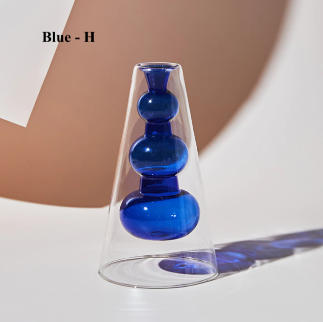 Nordic Hydroponic Colored Glass Vase