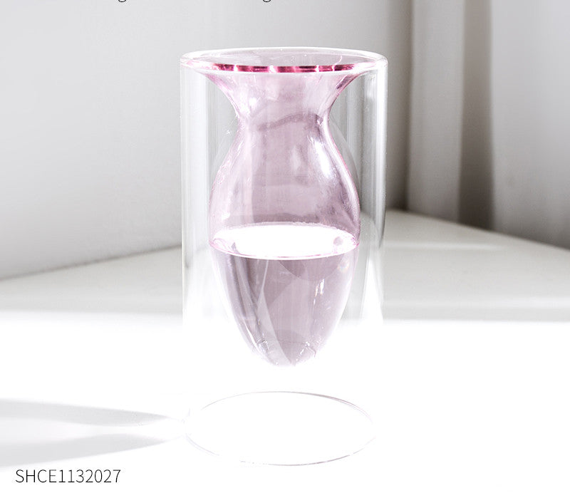 Double Walled Glass Vase
