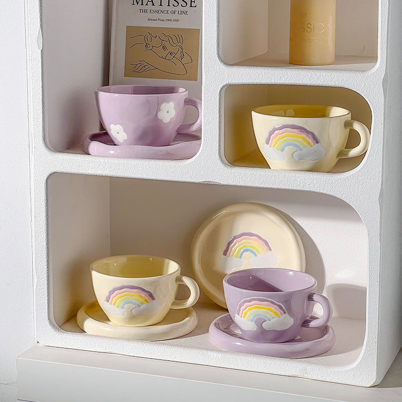 Porcelain Rainbow Mug Set