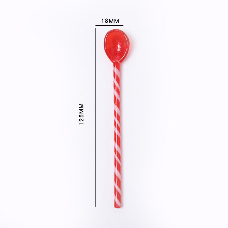 Striped Glass Spoon
