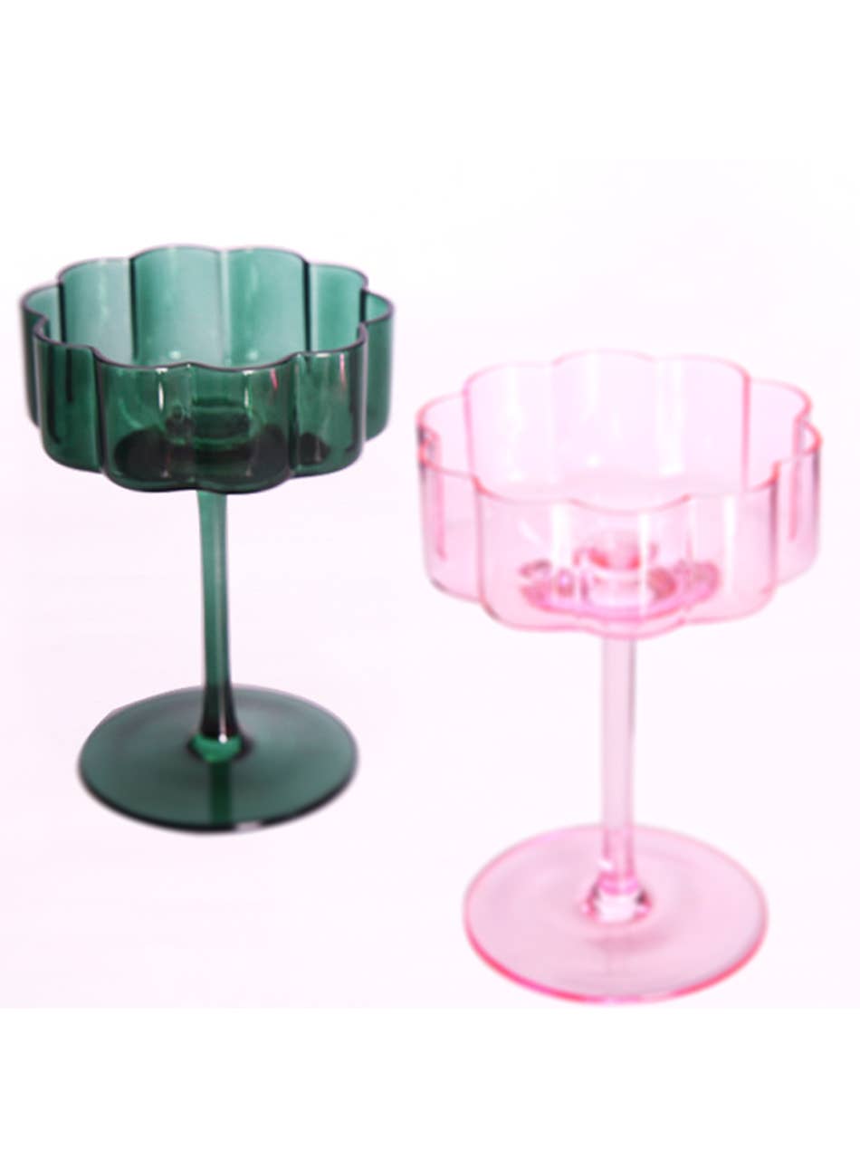 Flower  Wine Glass