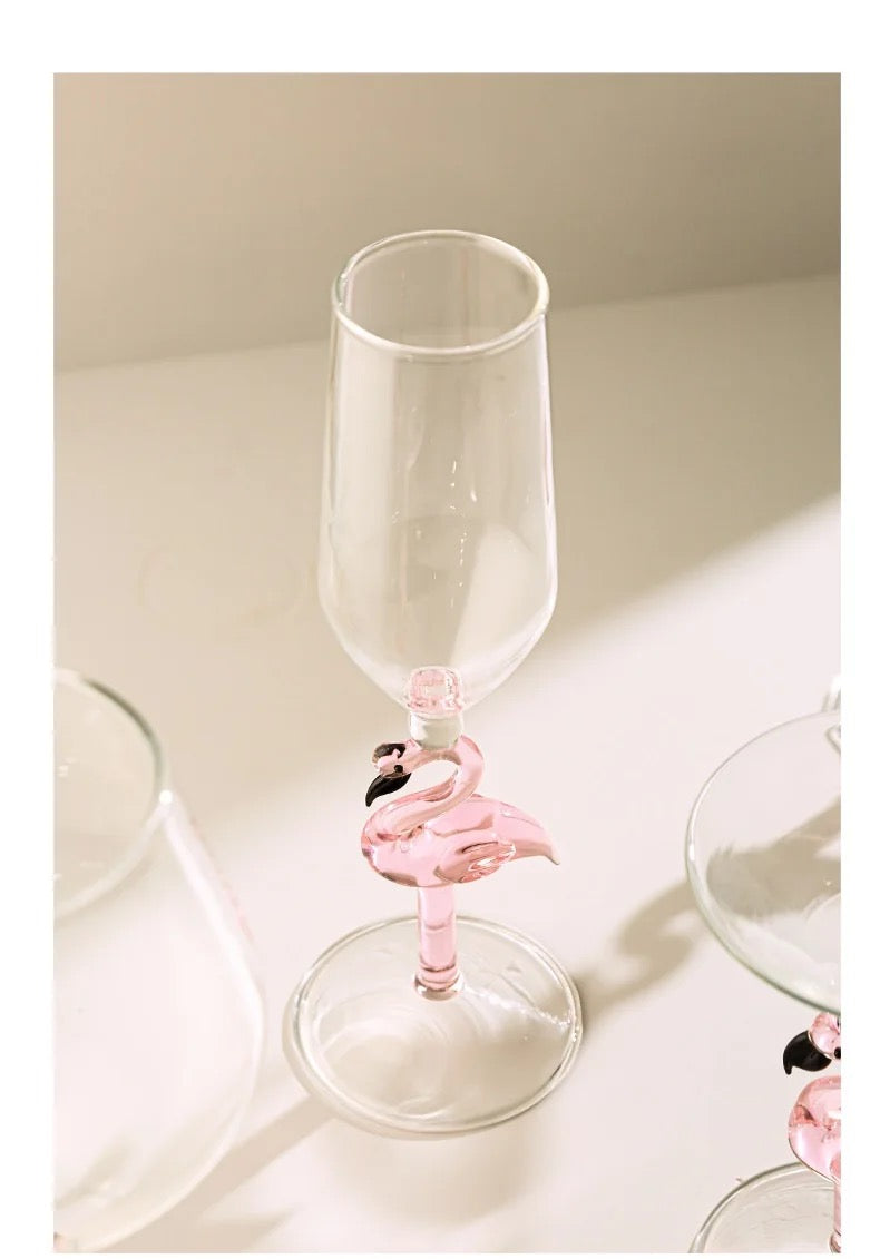 Flamingo Girl Glass