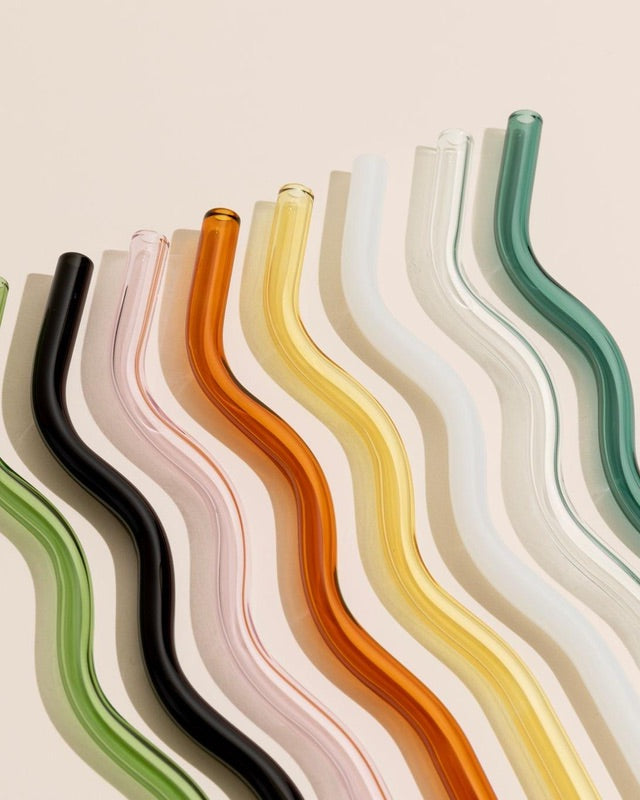 Wavy Glass Straws