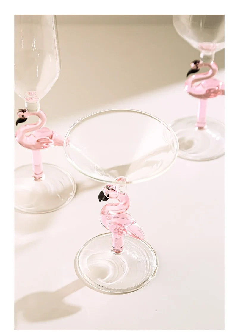 Flamingo Girl Glass